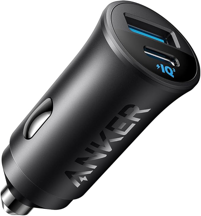 Anker USB-C Car Charger, Cigarette Lighter USB Charger, iPhone 16 Car Charger, 30W 2-Port Type-C Car Adapter, PowerIQ 3.0, for iPhone 16/15/14/13/12, Samsung Galaxy S23, iPad, AirPods, and More